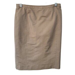 Armani Collezioni Pencil Skirt Silk Made In Italy Tan 3D Print Size 6